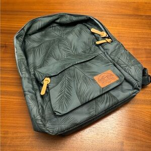 Tropical Green Palm Trees lsland Hawaii Theme Backpack, New w/o Tags